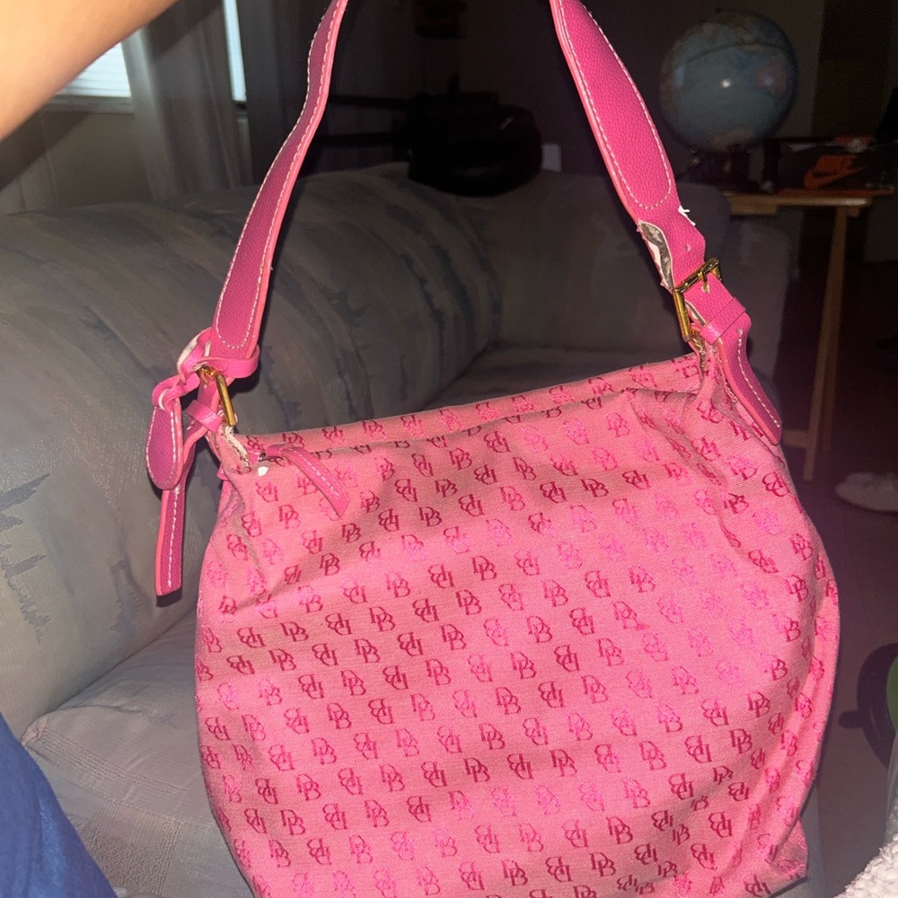 Dooney & Bourke Pink Monogram Shoulder Bag
